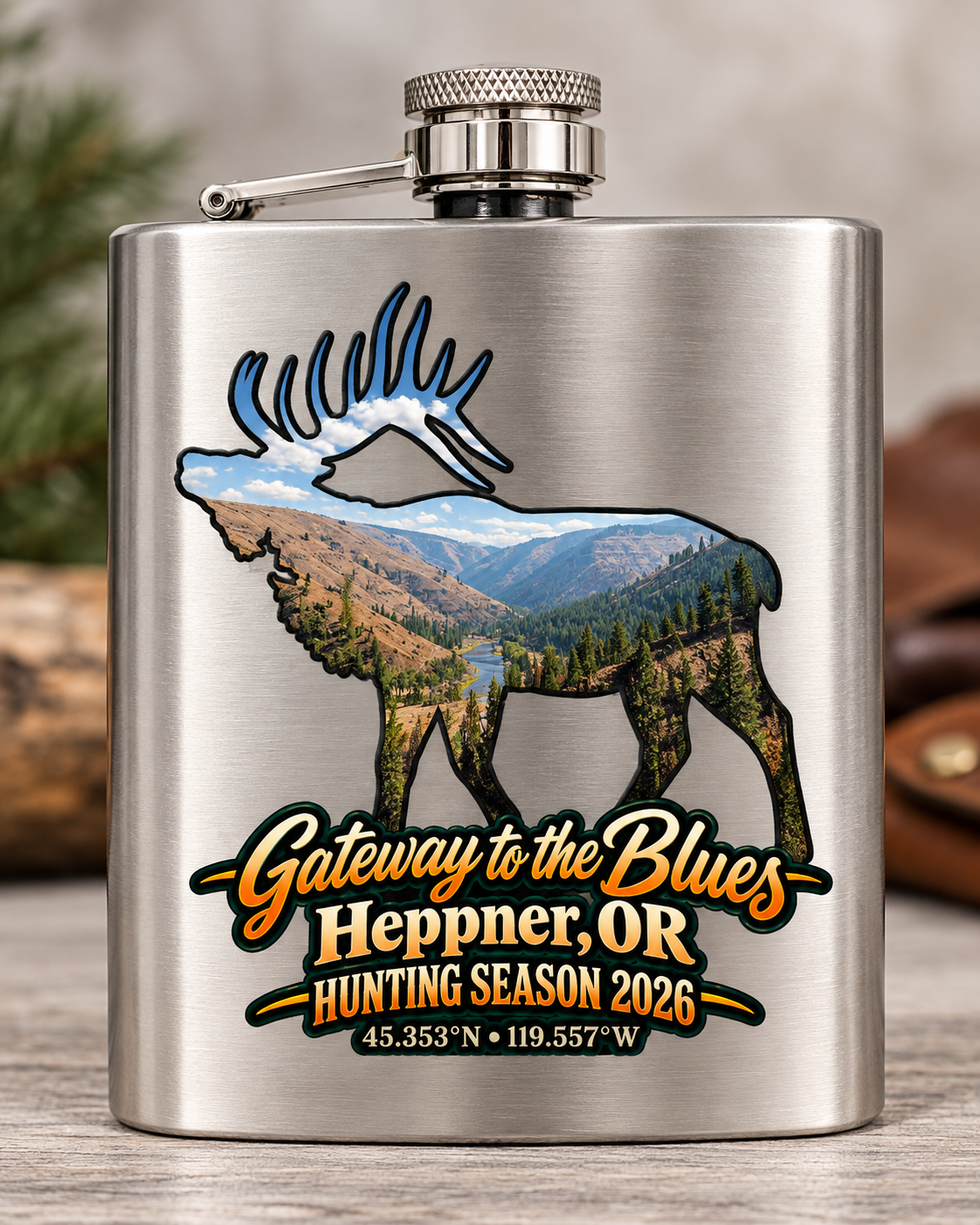 Gateway to the Blues — Elk Hip Flask
