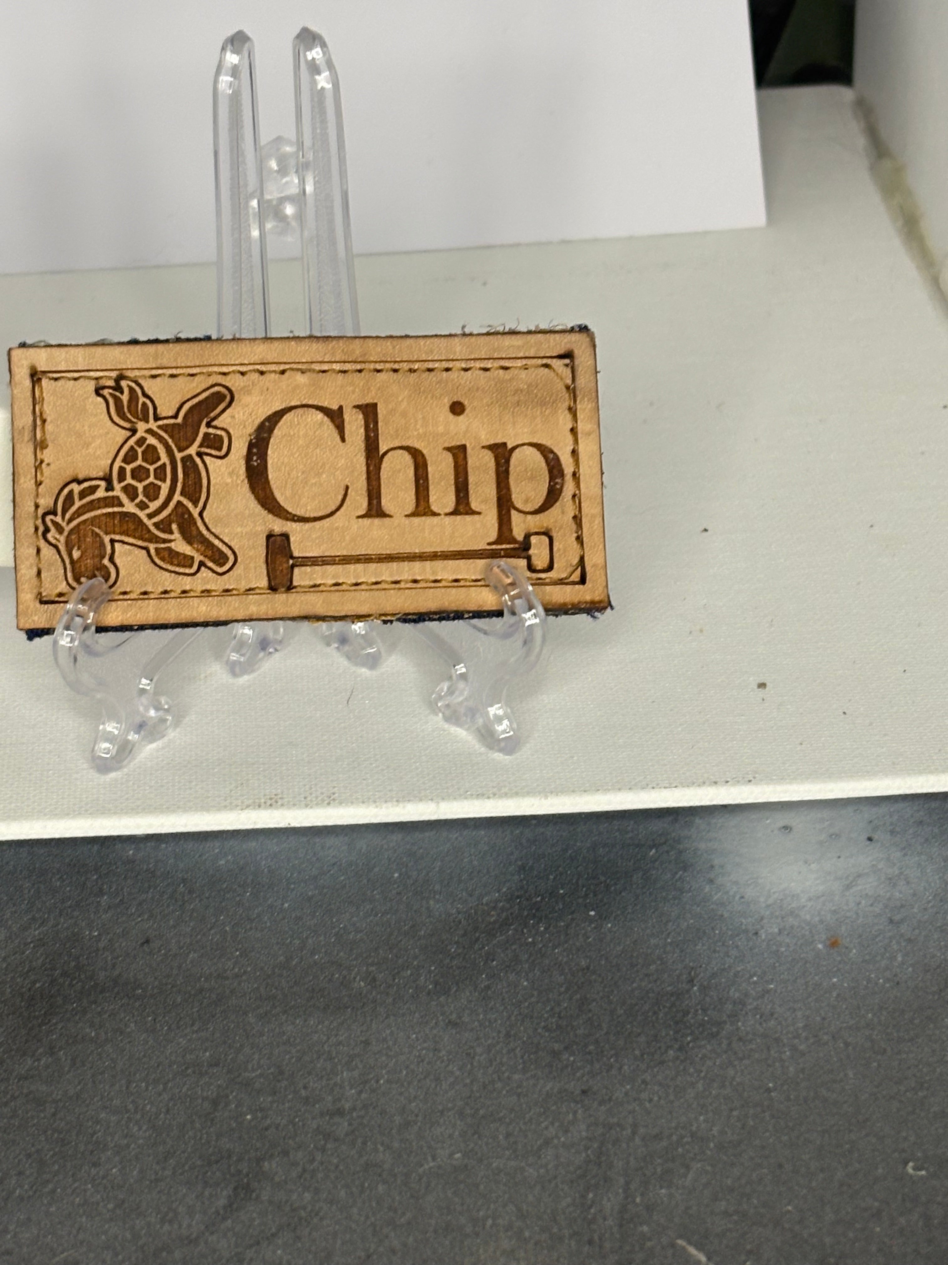 Custom Leather Halter Badge – Engraved